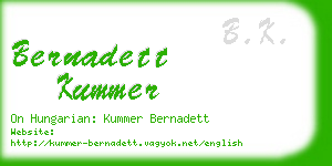 bernadett kummer business card